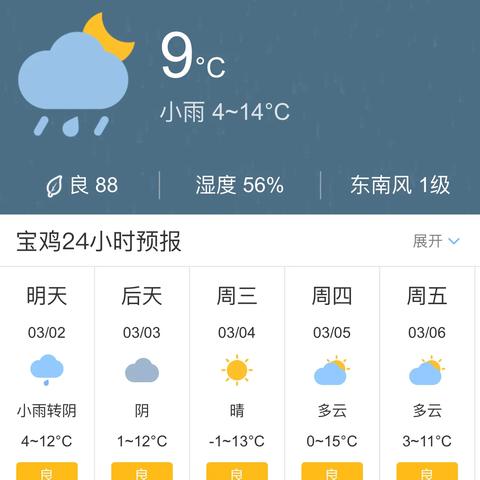 陕西宝鸡近期天气多变 市民出行请注意防范